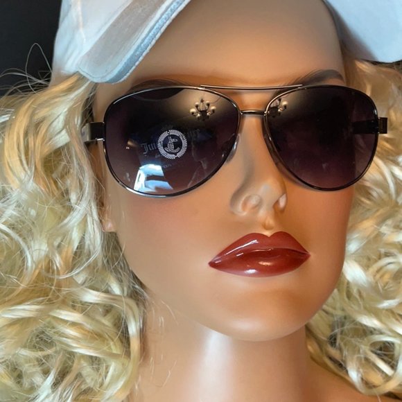 Juicy Couture Sunglass. Gunmetal / blue arms NWT. - Picture 6 of 8
